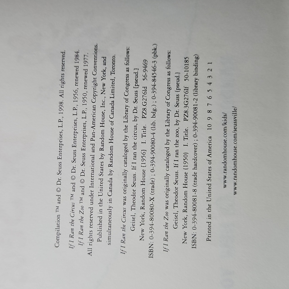 Just what I'd do: If I Ran The Circus or If I‎ Ran The Zoo (Hardcover) - Picture 2 of 6